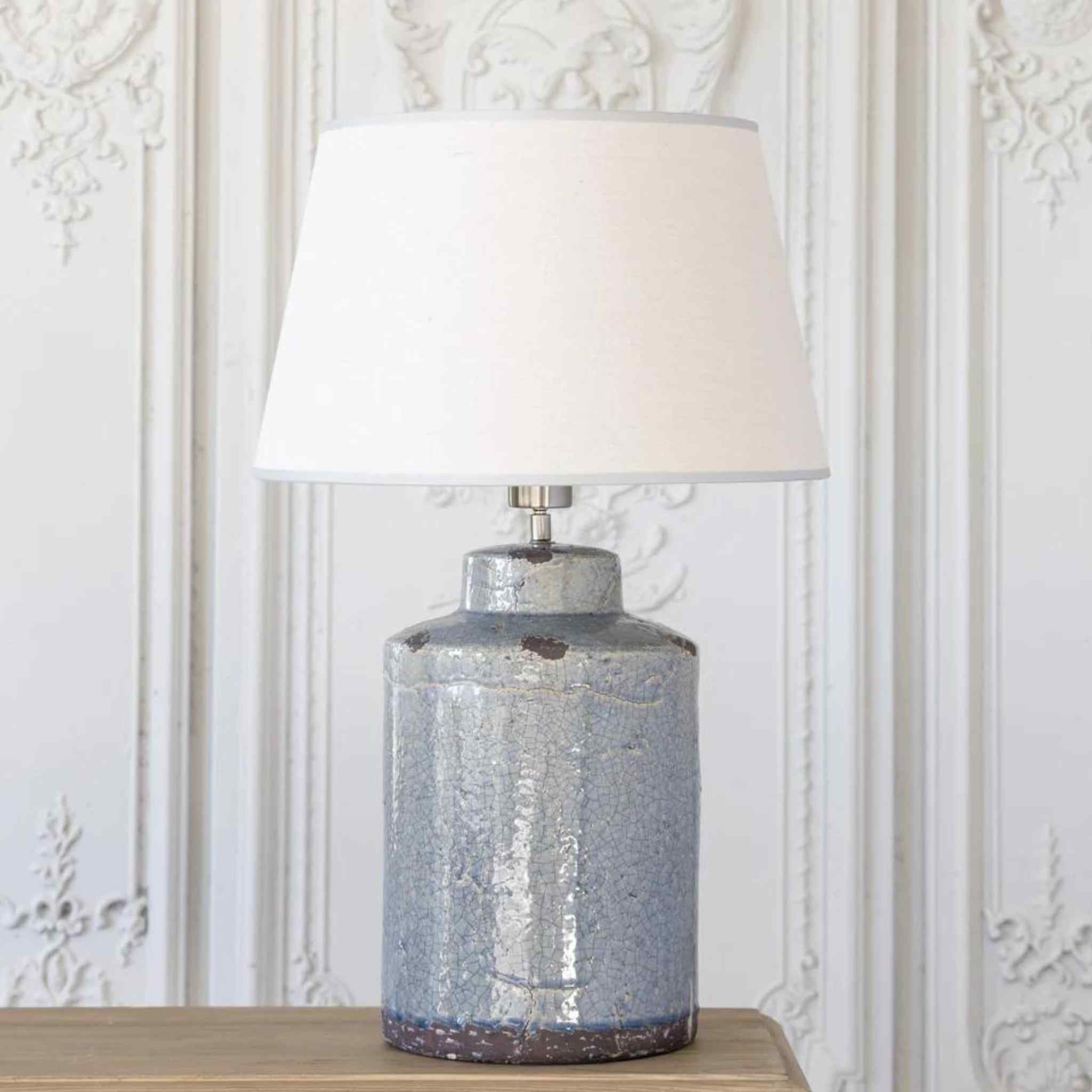 Neptune Ceramic Glazed Lamp with Shade