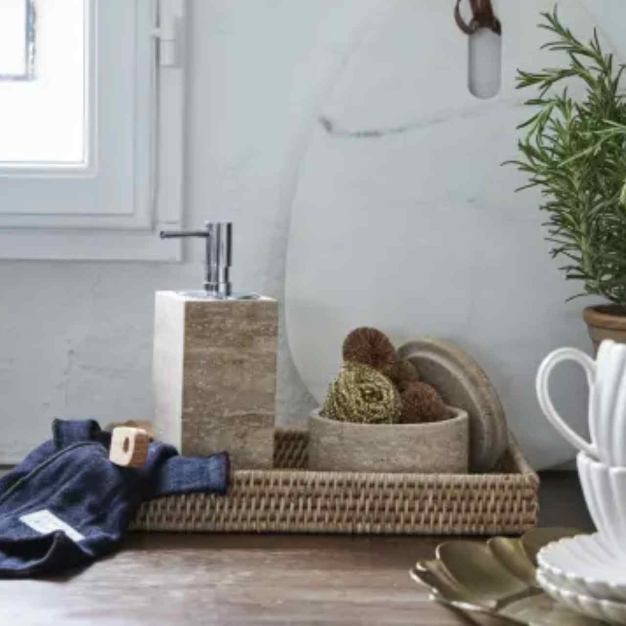 Norah Rectangular Tray - Displayed on Table