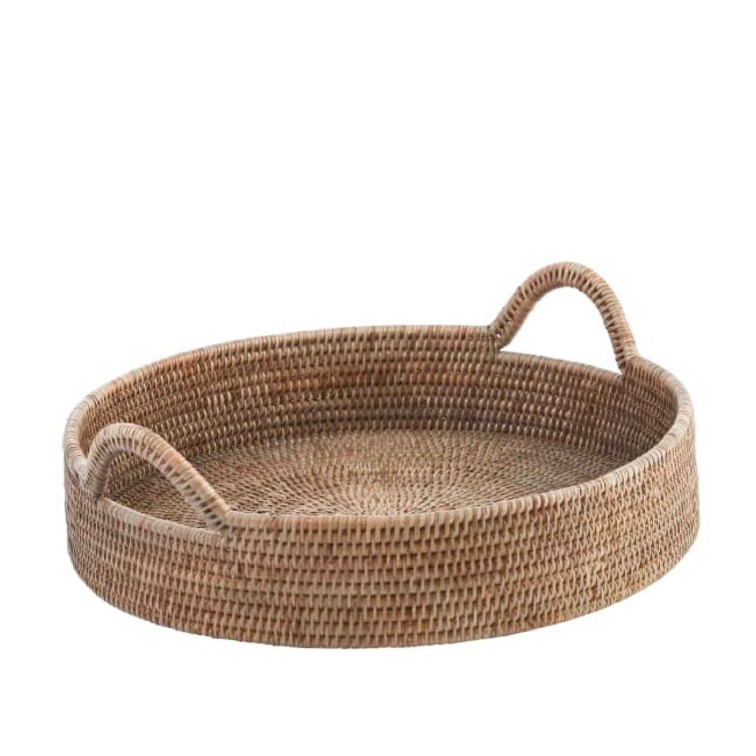 Norah Round Rattan Tray