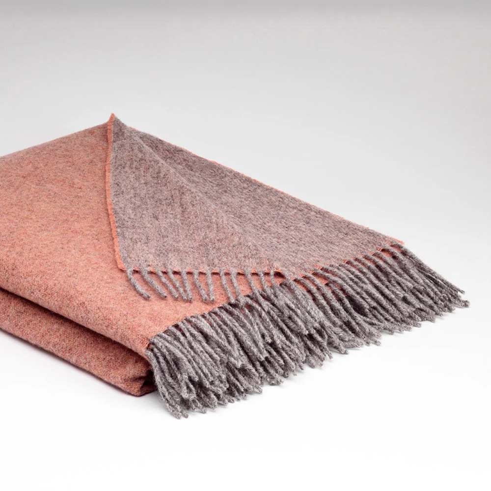 Peach Nectar Pure Wool Throw - McNutt of Donegal