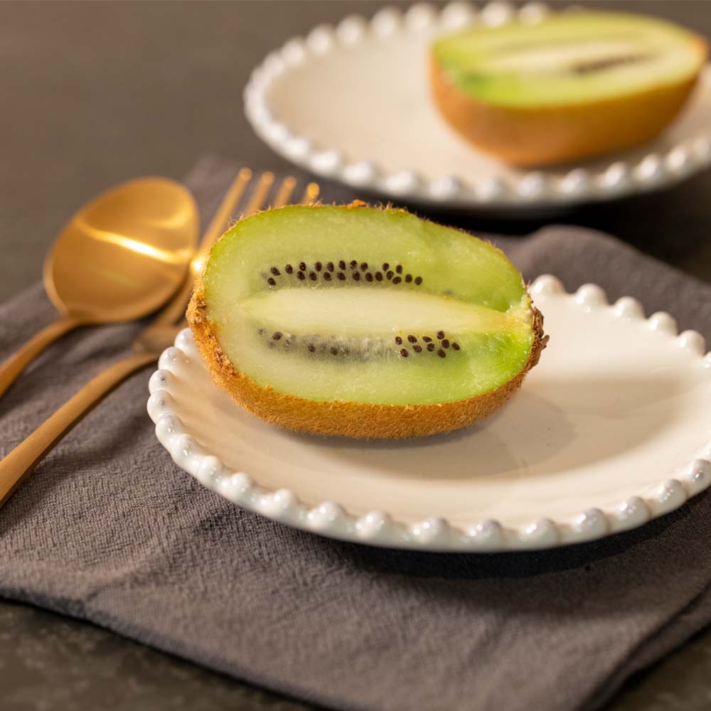 Pearl Edge Stoneware Appetizer Plate - Cream