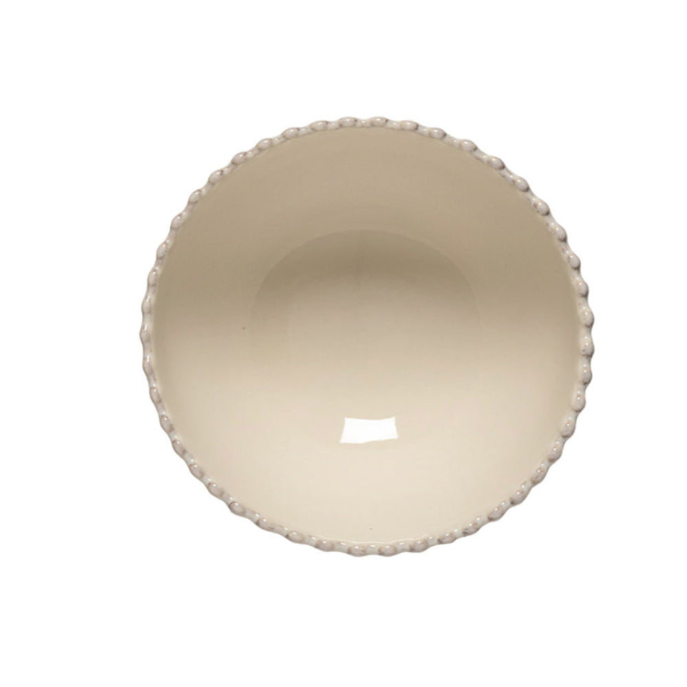 Pearl Edge Stoneware Soup/Cereal Bowl - Cream