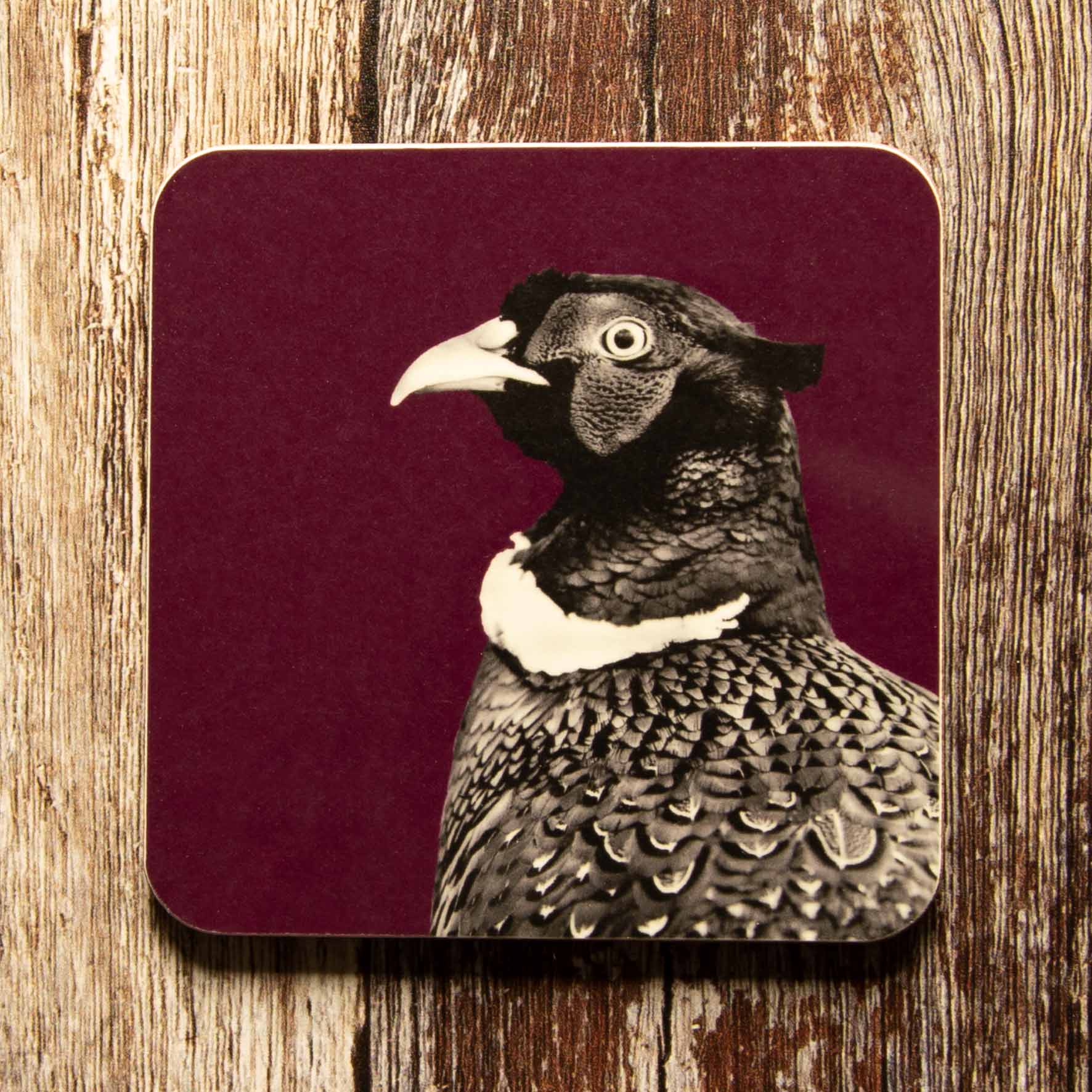 Pheasant Coaster - Mulberry