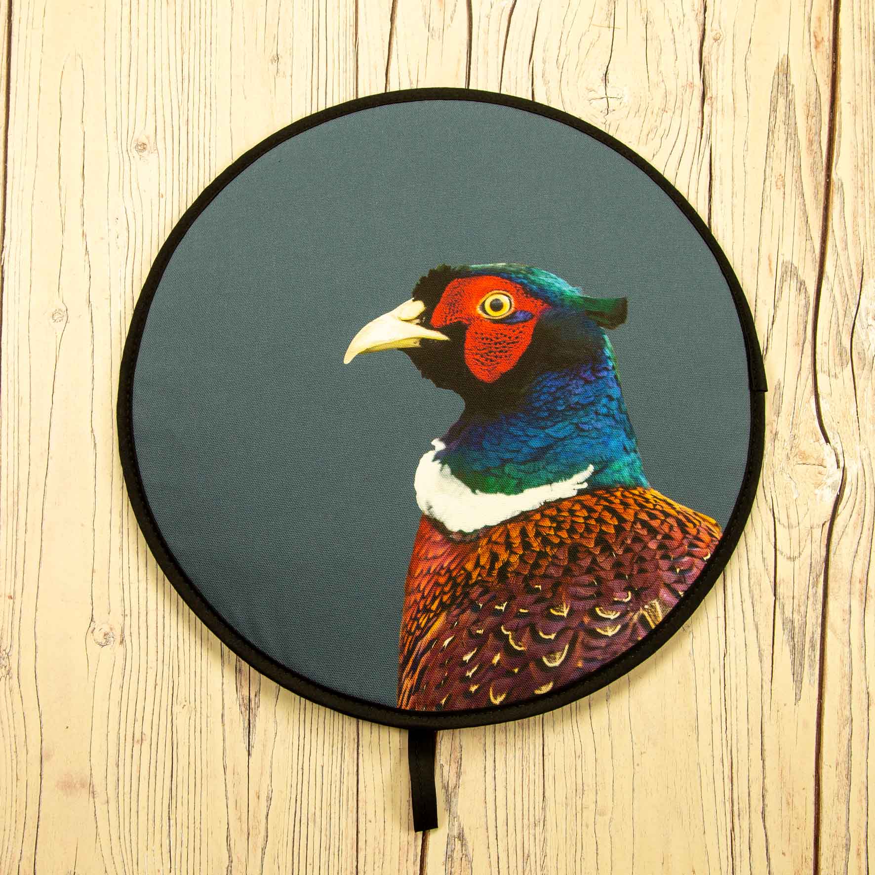 Pheasant Colour Chefs Pad for Aga Cooker - Steel Blue