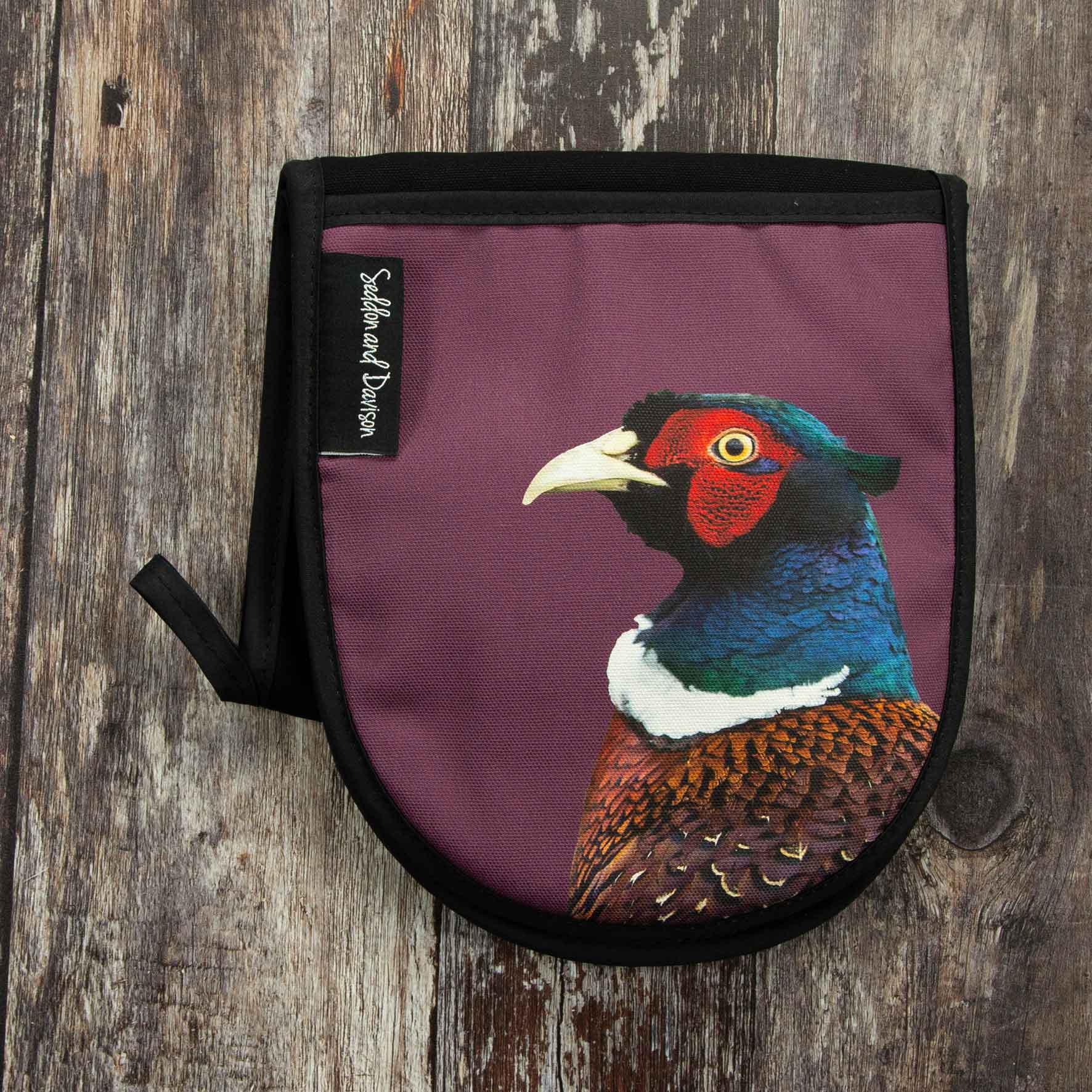 Pheasant Oven Gloves - Colour - Mulberry