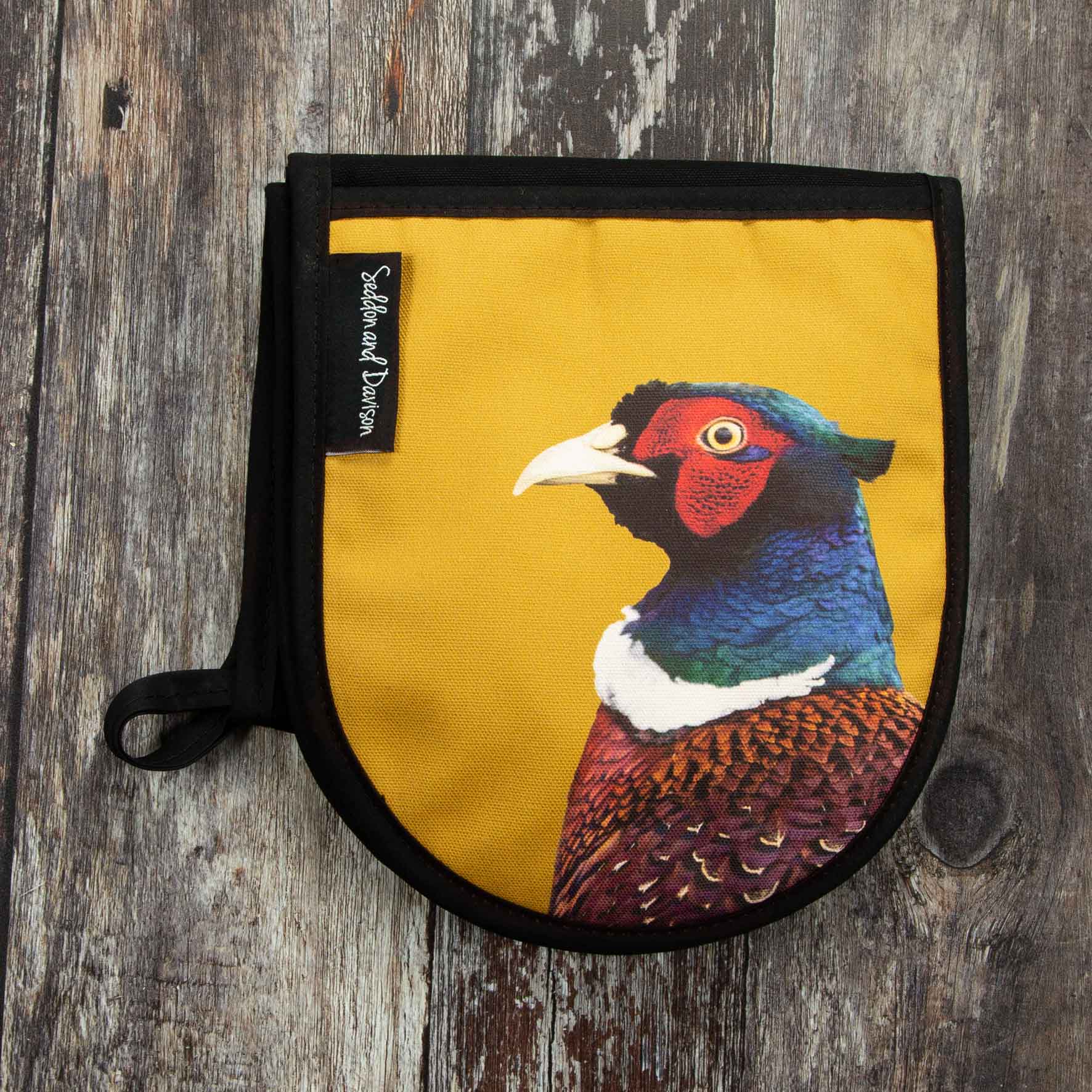 Pheasant Oven Gloves - Colour Ochre