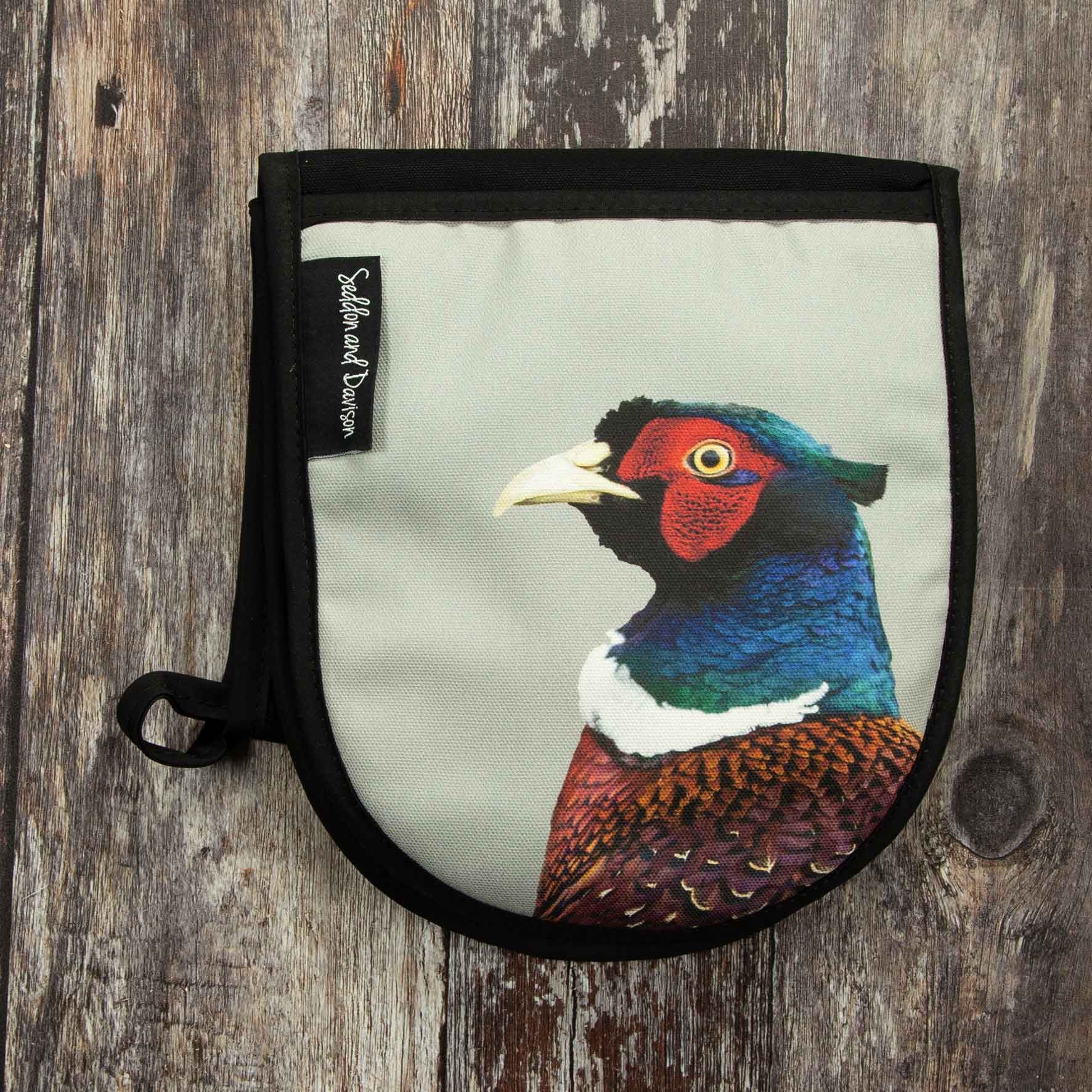 Pheasant Oven Gloves - Colour - Sage Grey