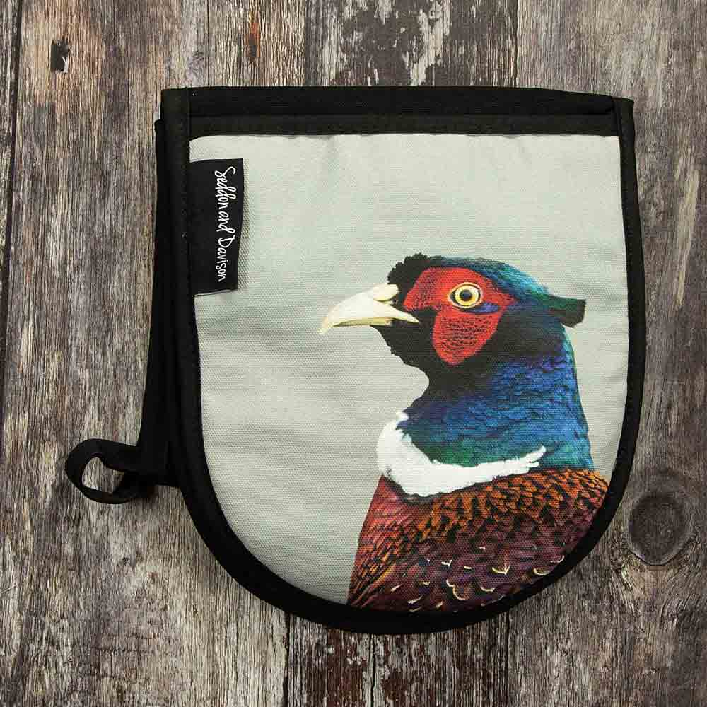 Pheasant Oven Gloves - Colour - Sage Grey