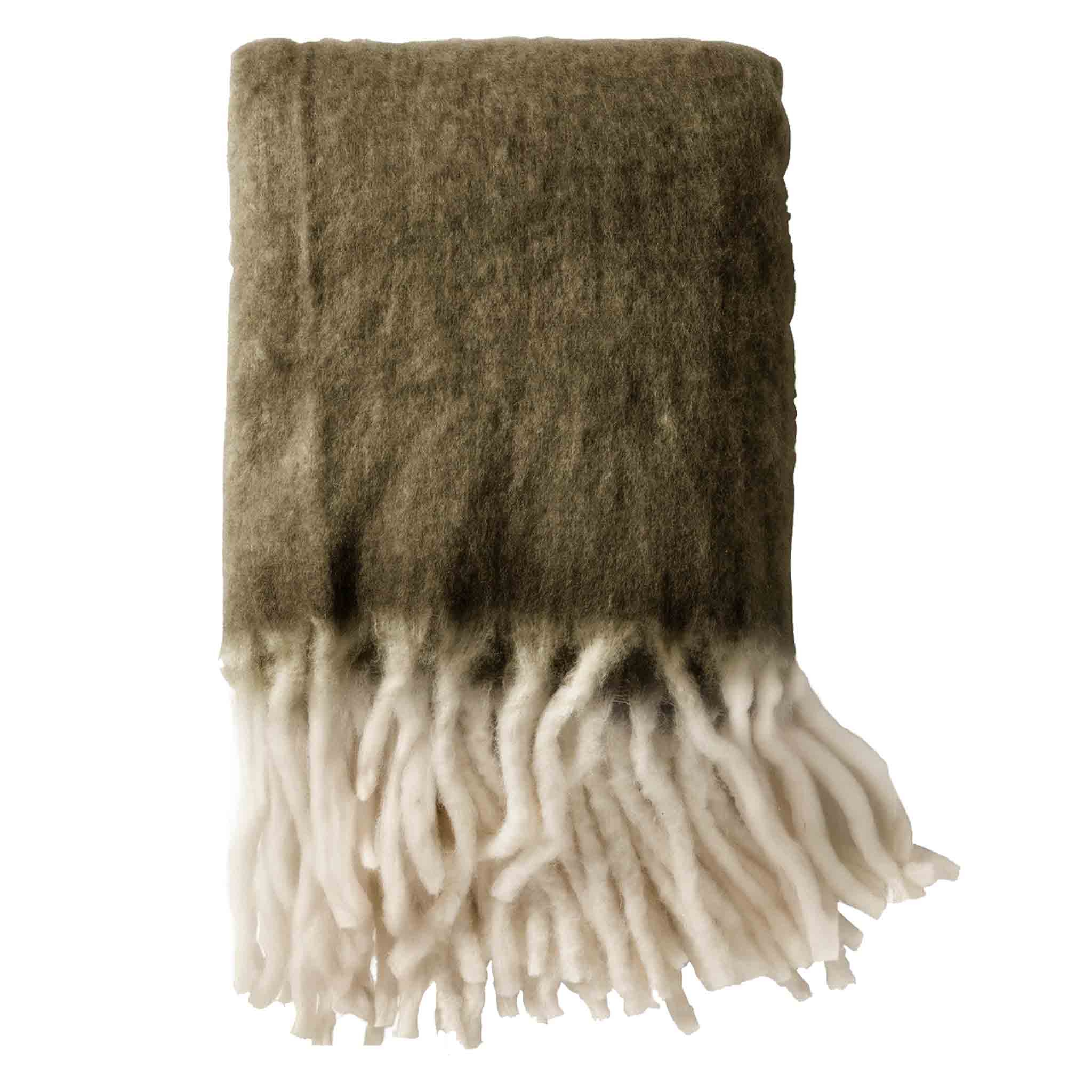 Libbe Olive Plaid Throw