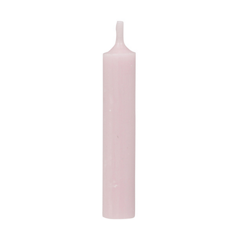 Powder pink short dinner candle