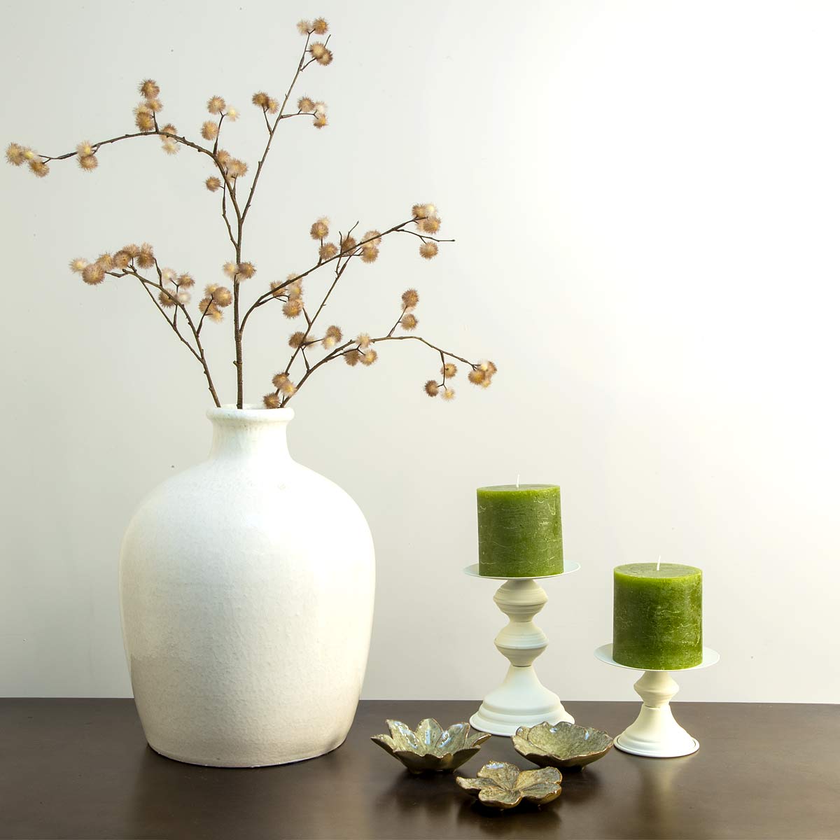 Pozzo Cream Candle Holder