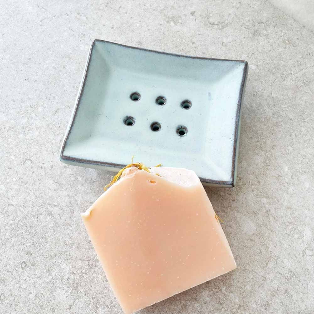 Rectangular Soap Dish - Ice Wash - Handmade Stoneware
