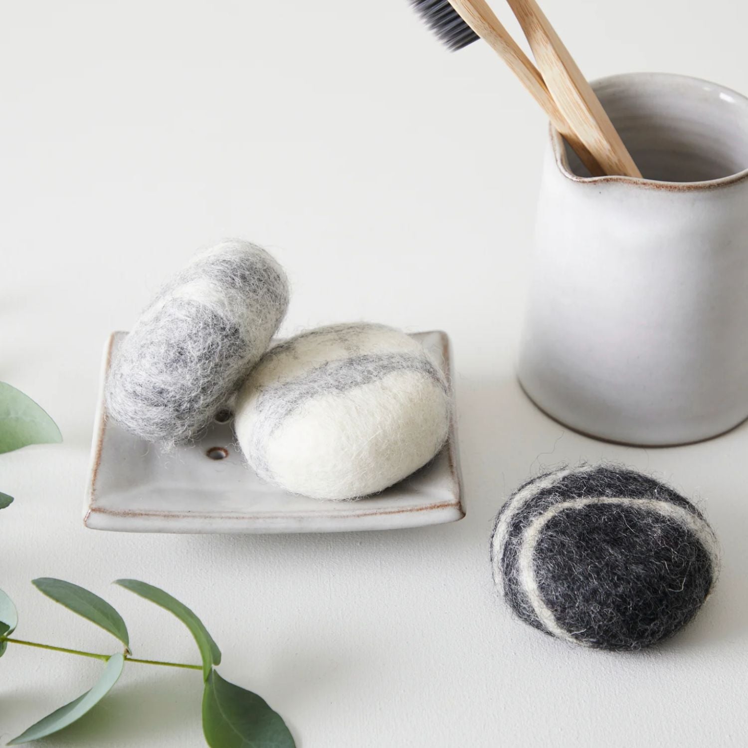 Rectangular Soap Dish - White Wash - Handmade Stoneware