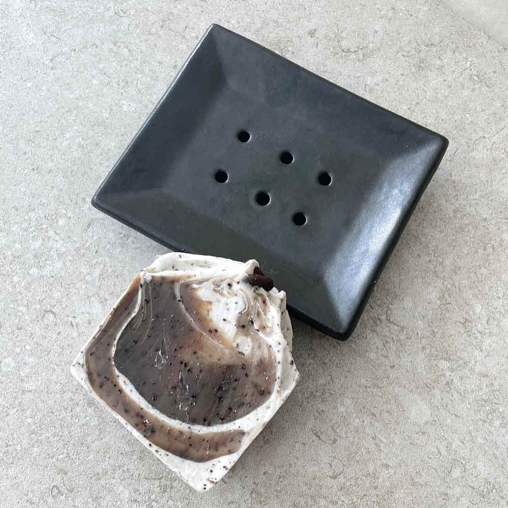 Rectangular Soap Dish - Charcoal Brown