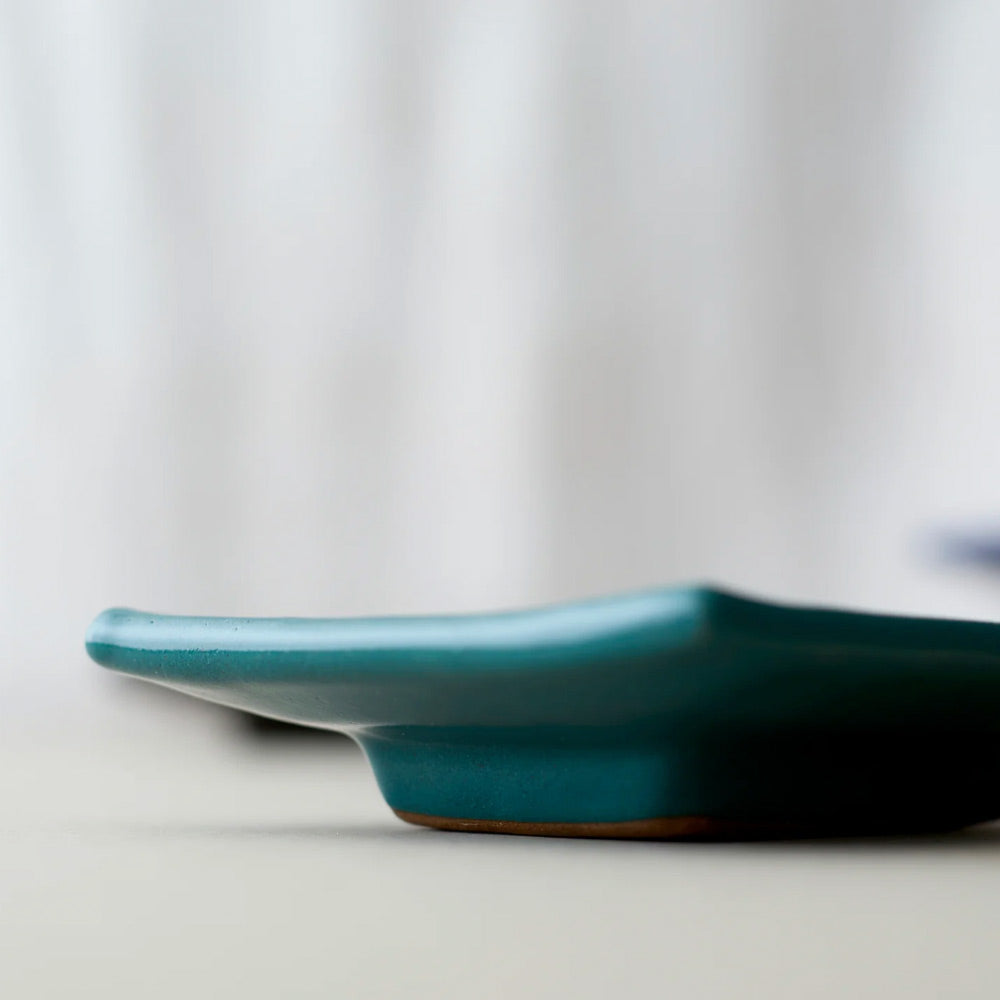 Rectangular Soap Dish - Teal - Handmade Stoneware