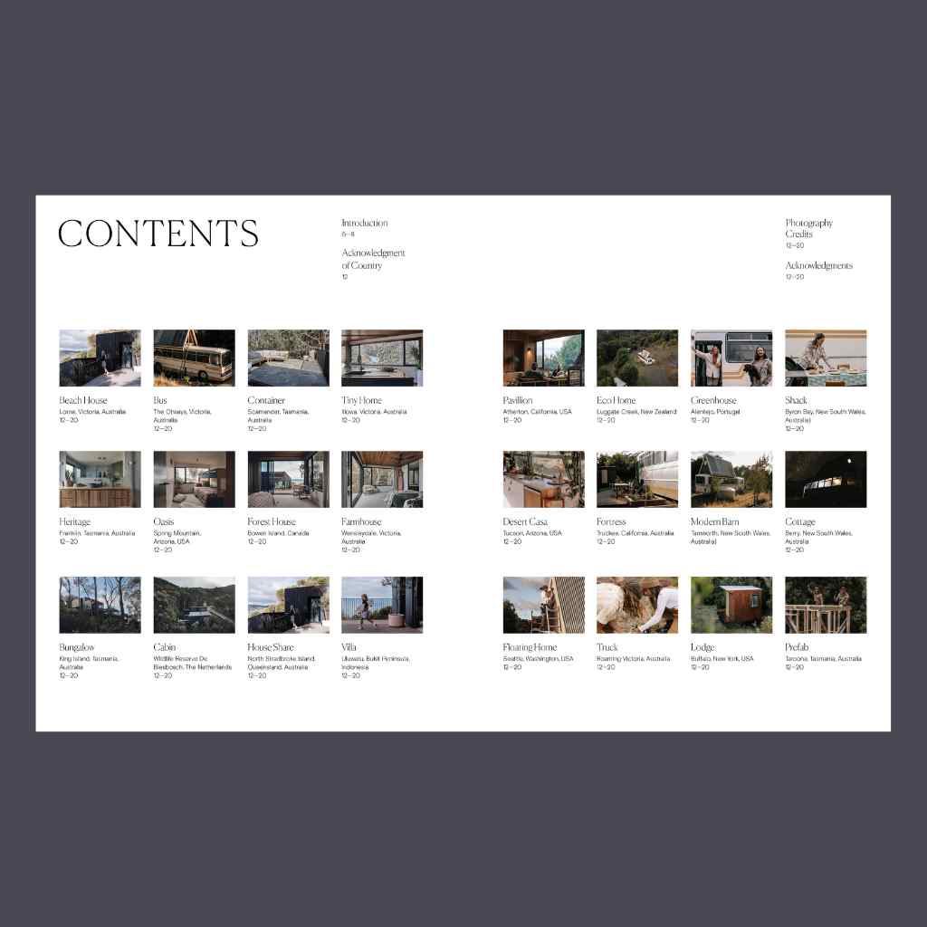 Retreat- Inspired Homes and Ways Of Living - Contents