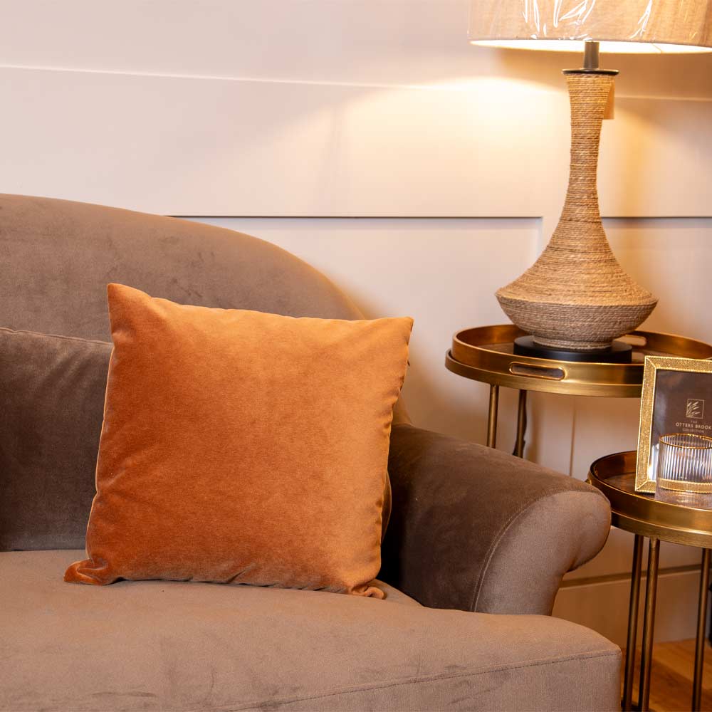 Richelle Bronze Velvet Cushion - Small Square