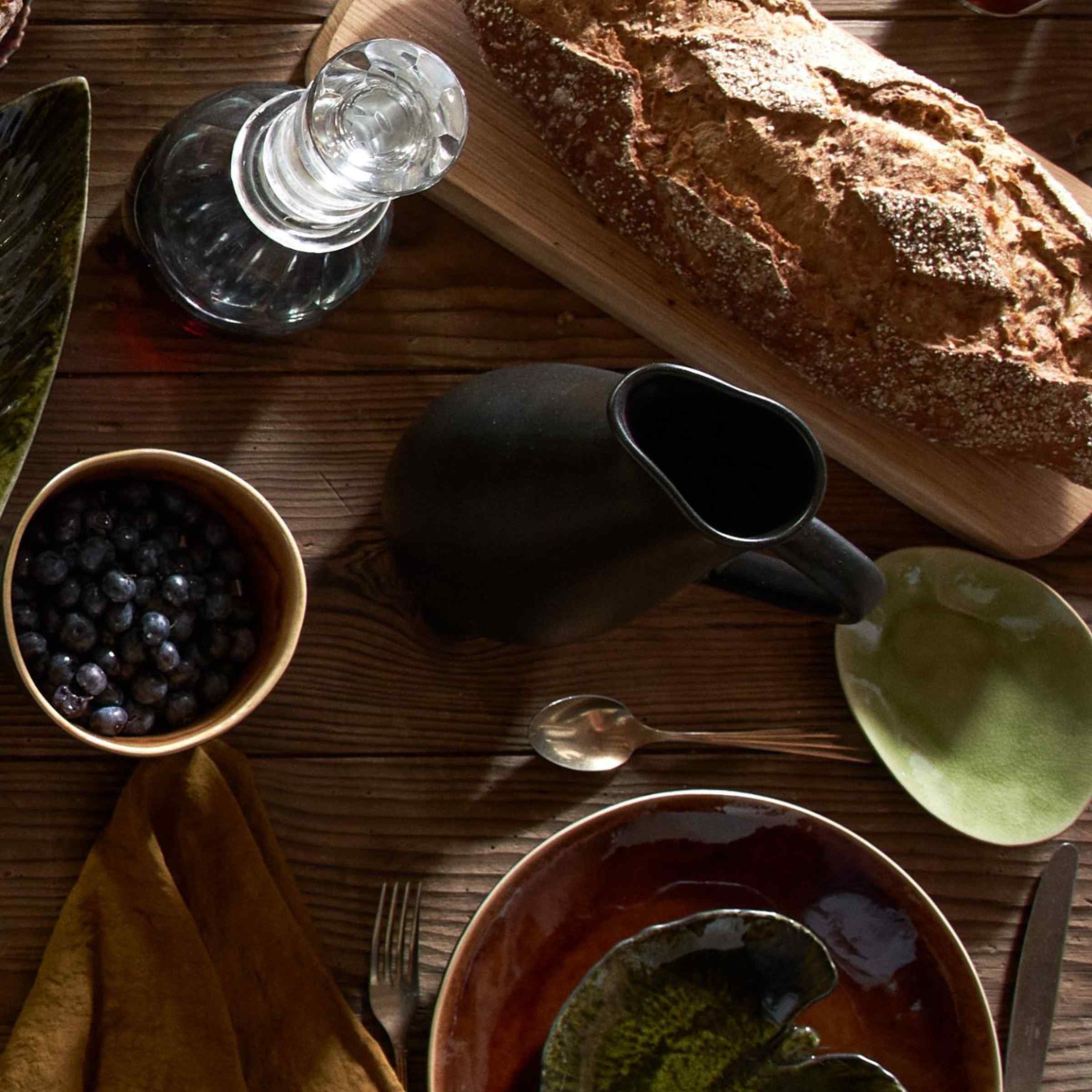 Riviera Collection - Stoneware Jug in Black