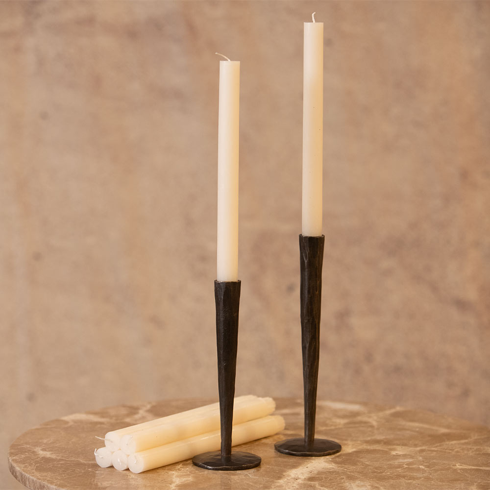 Rustic Dinner Candle - Ivory