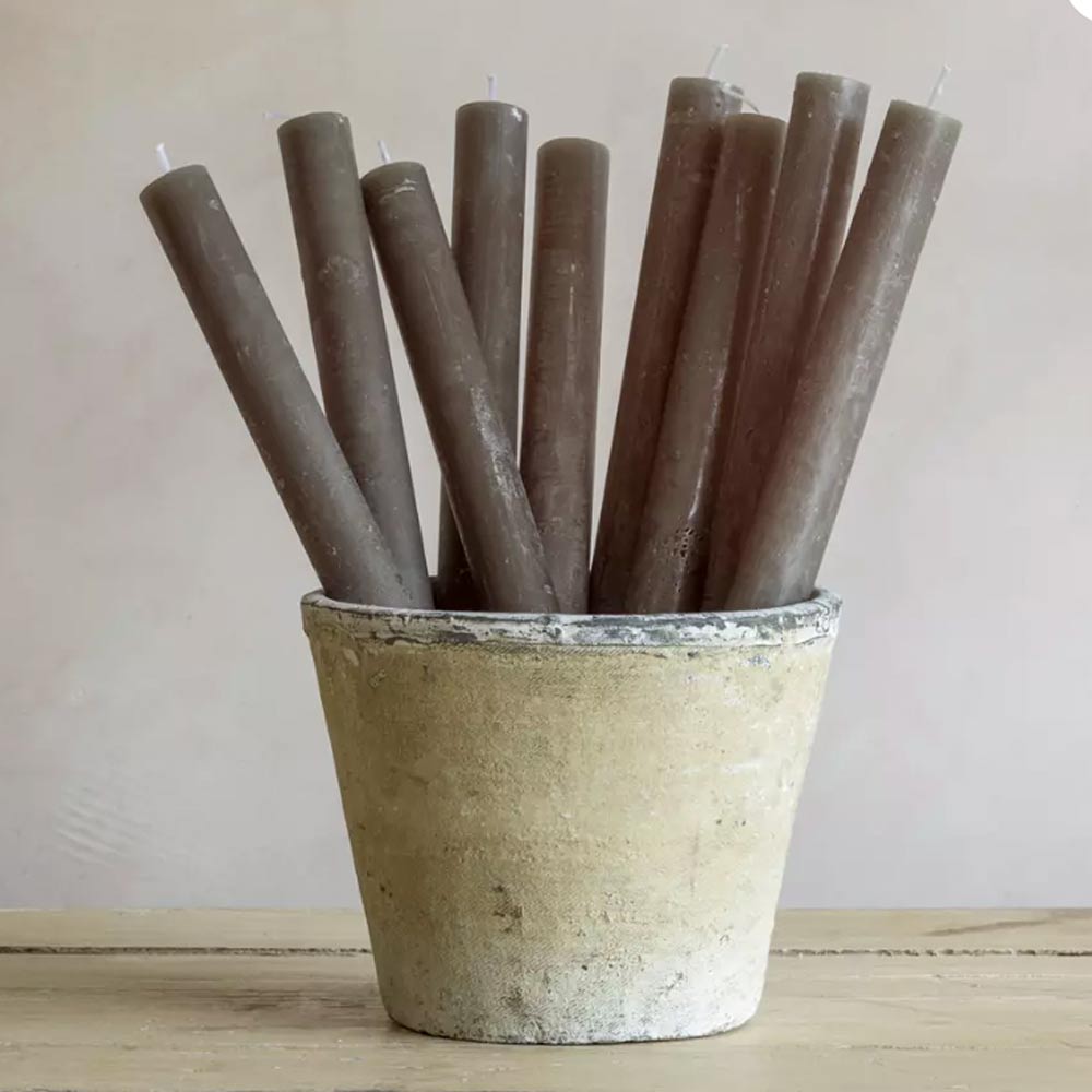 Rustic Dinner Candle - Latte