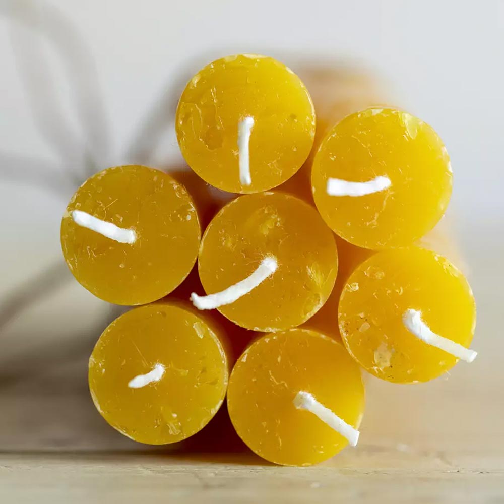 Rustic Dinner Candle - Ochre