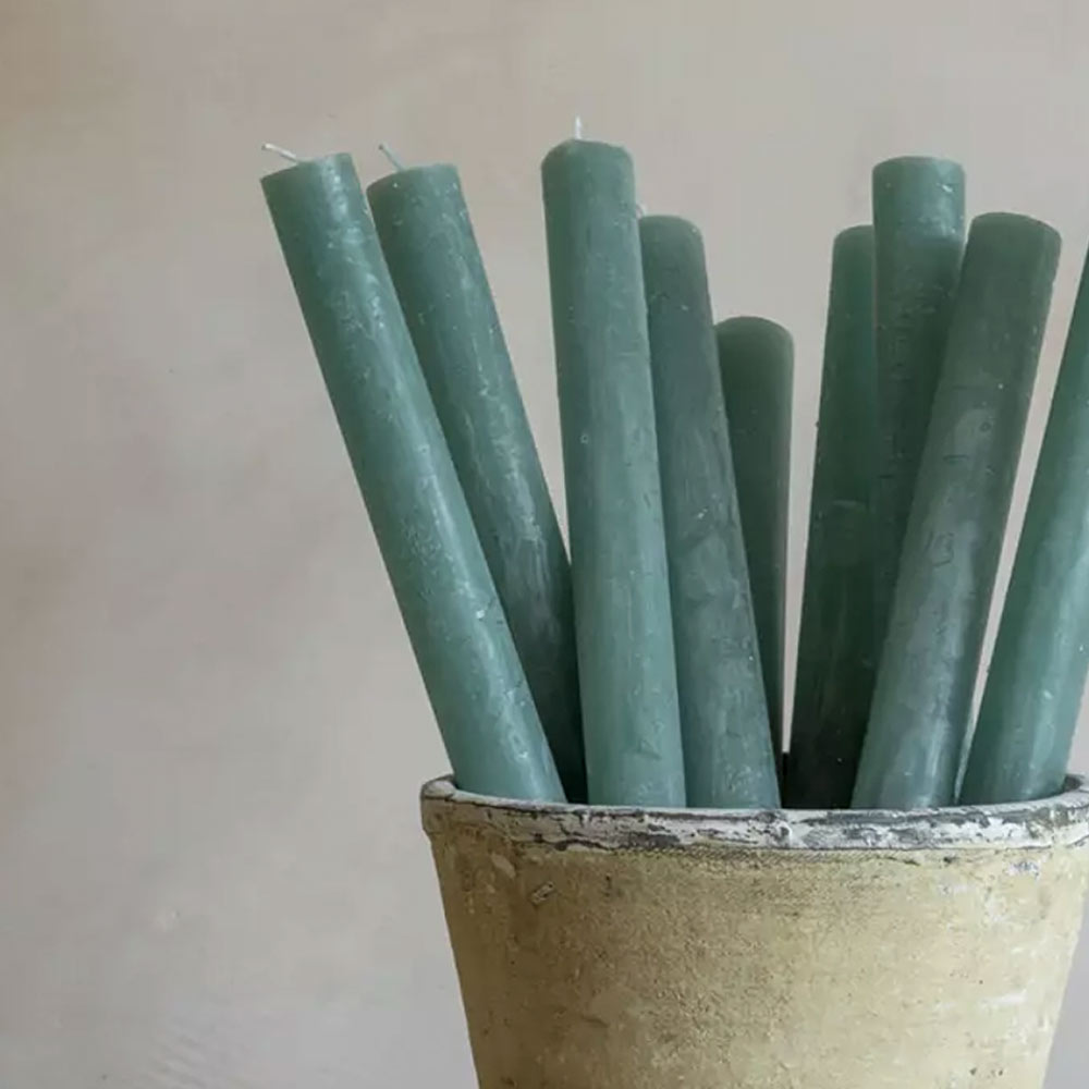 Rustic Dinner Candle - Turquoise