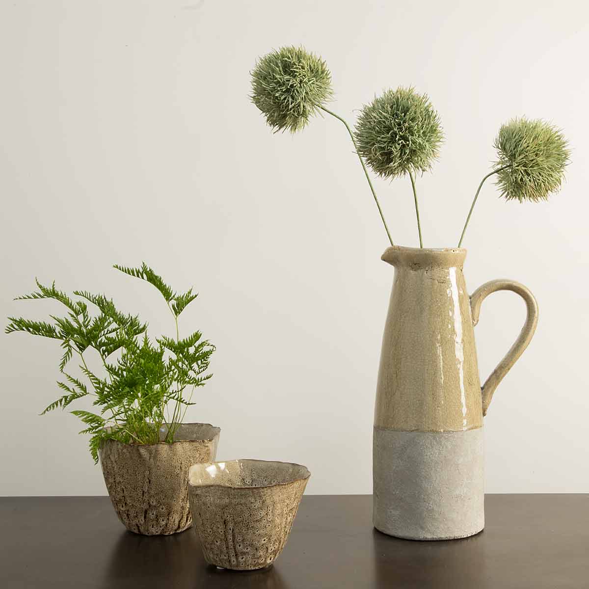 Rustic Two-Toned Ceramic Jug