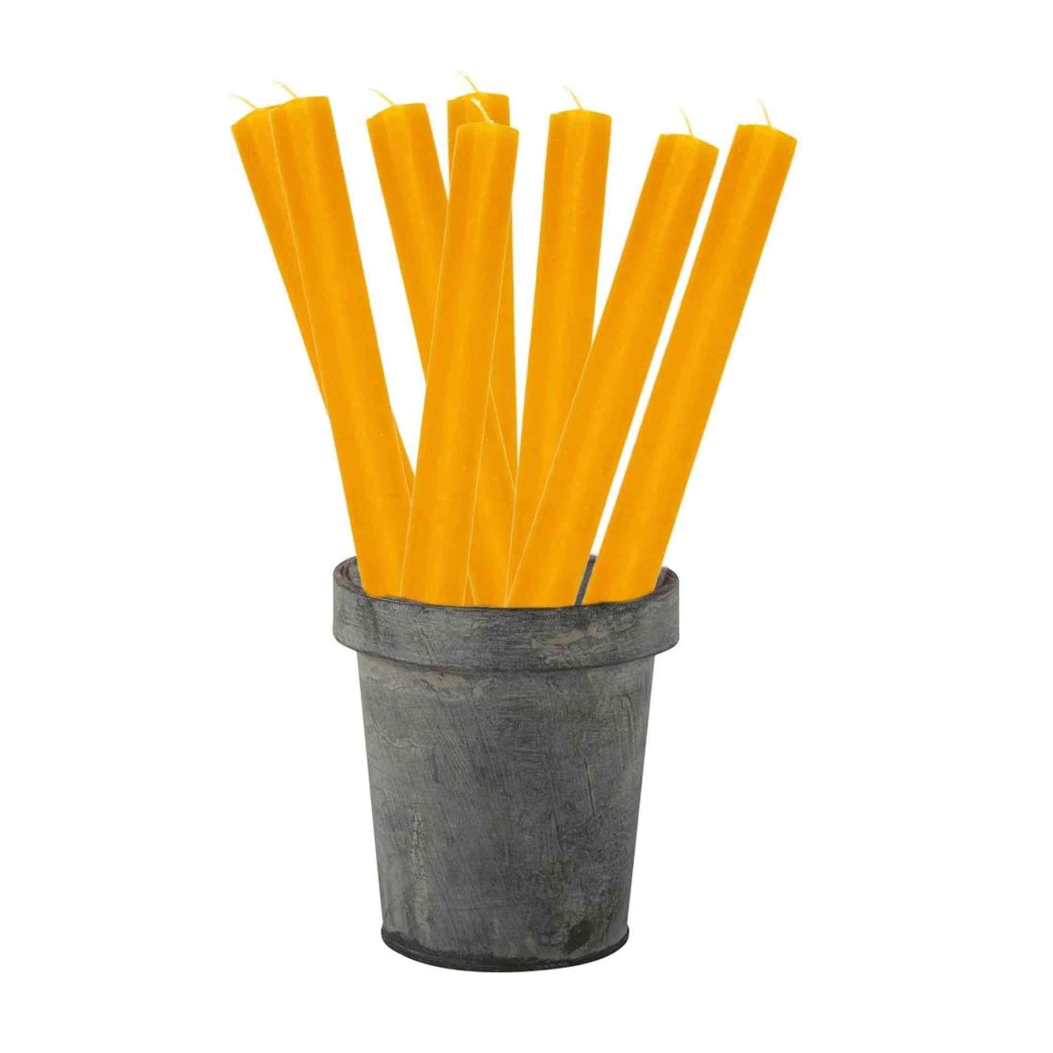 Rustic Dinner Candle - Ochre