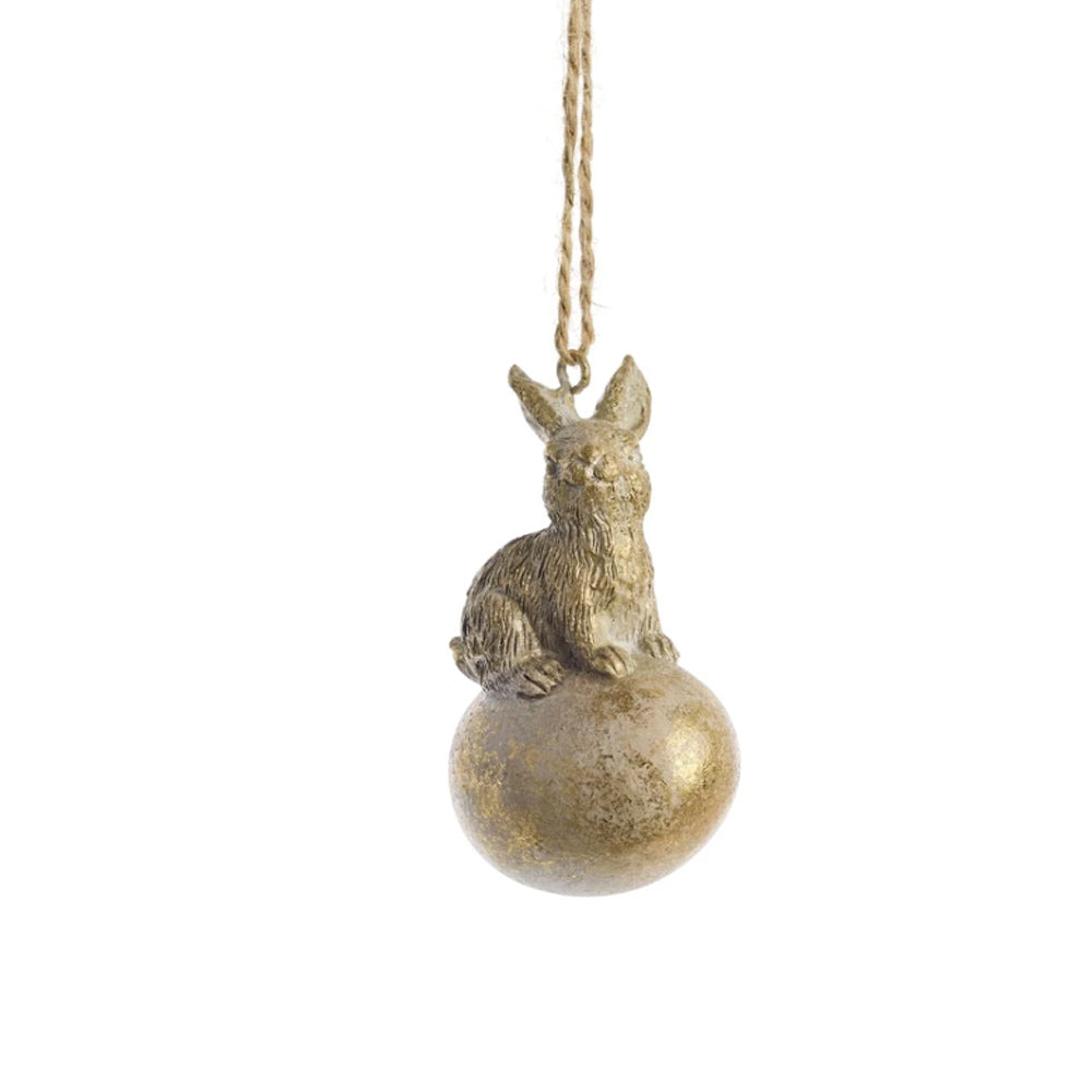 Selille Bunny Ornament, Light Gold