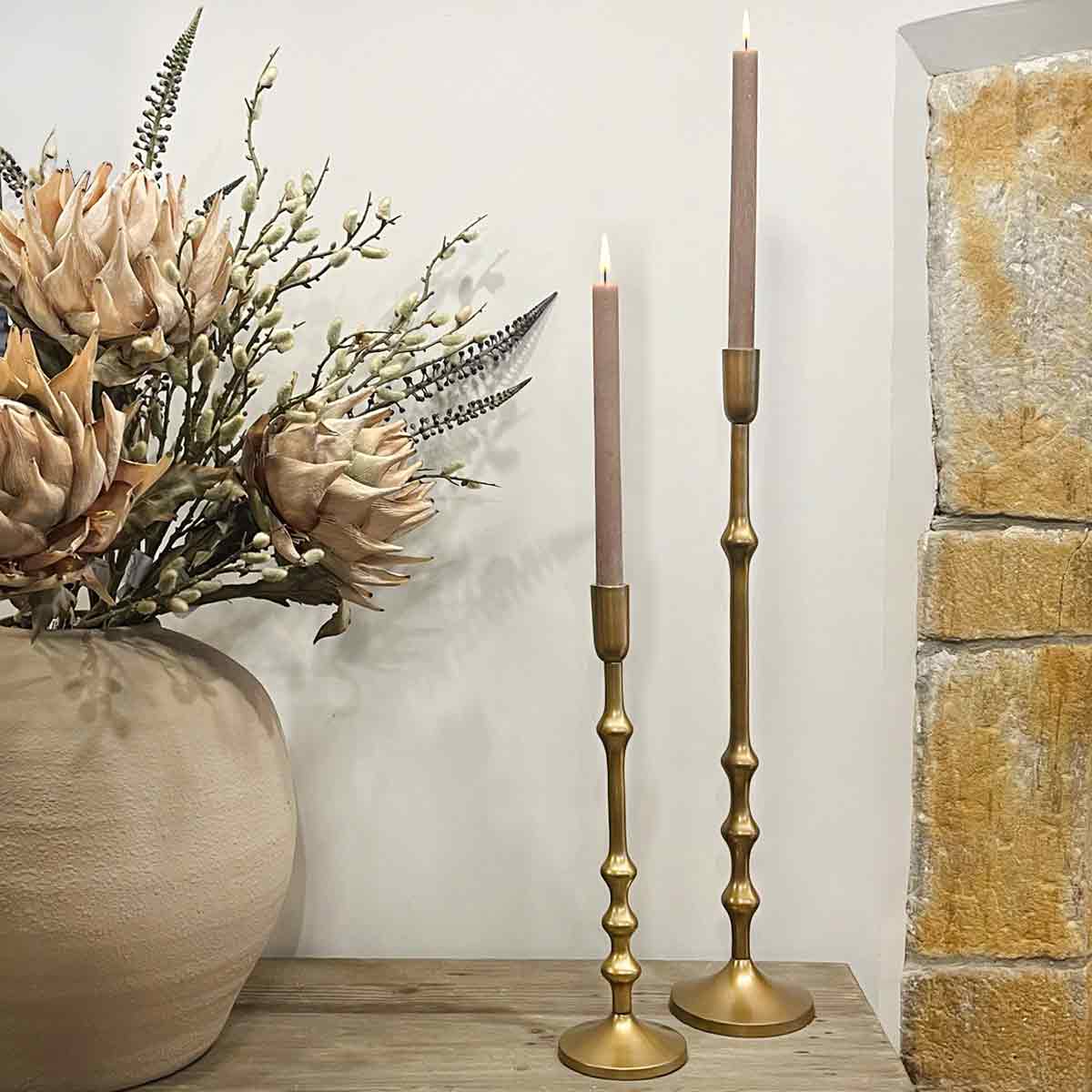 Semut Antique Bronze Candlestick