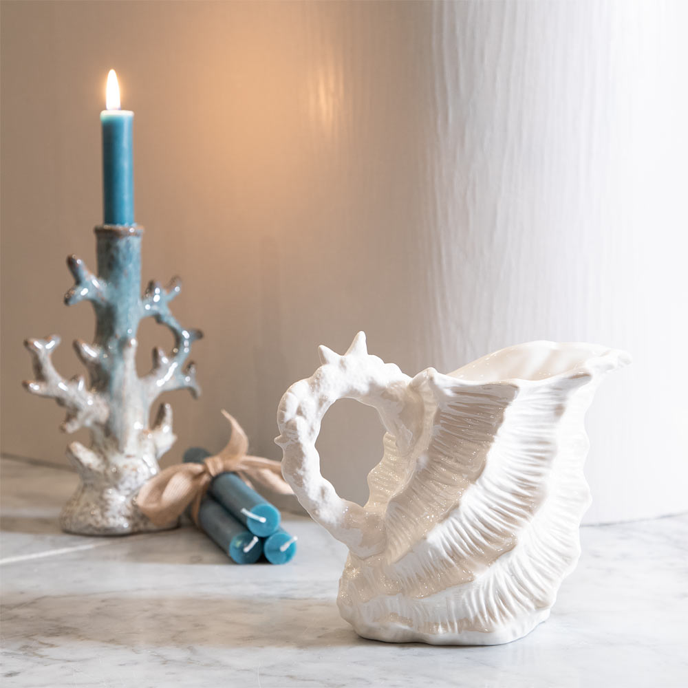 Shellie Stoneware Jug in White