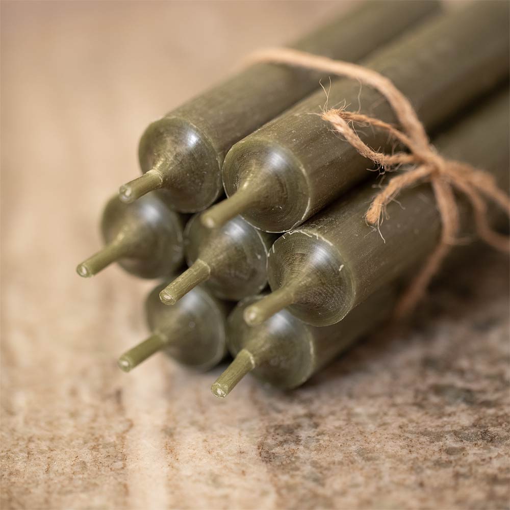 Short Dinner Candle - Olive
