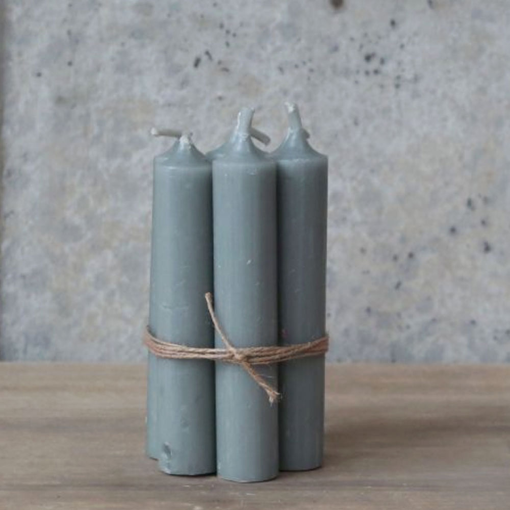 Short Dinner Candle - Pale Grey