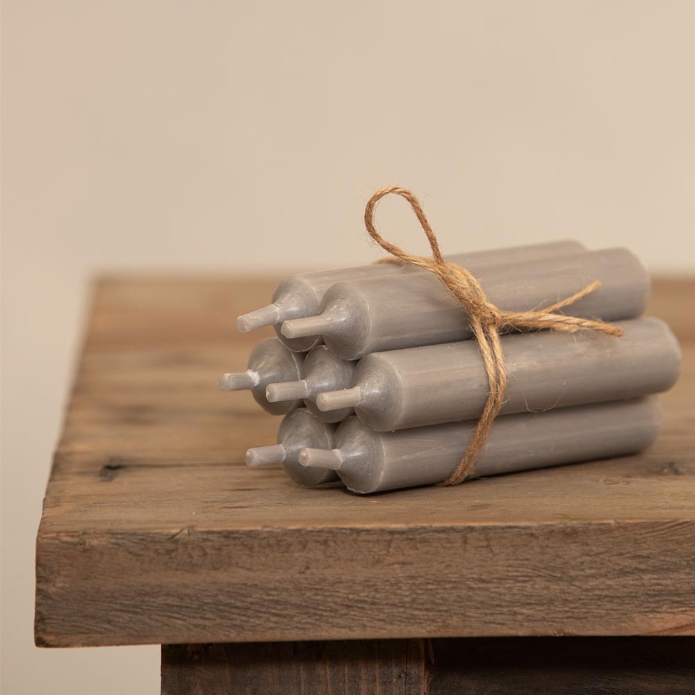 Short Dinner Candle - Pale Grey