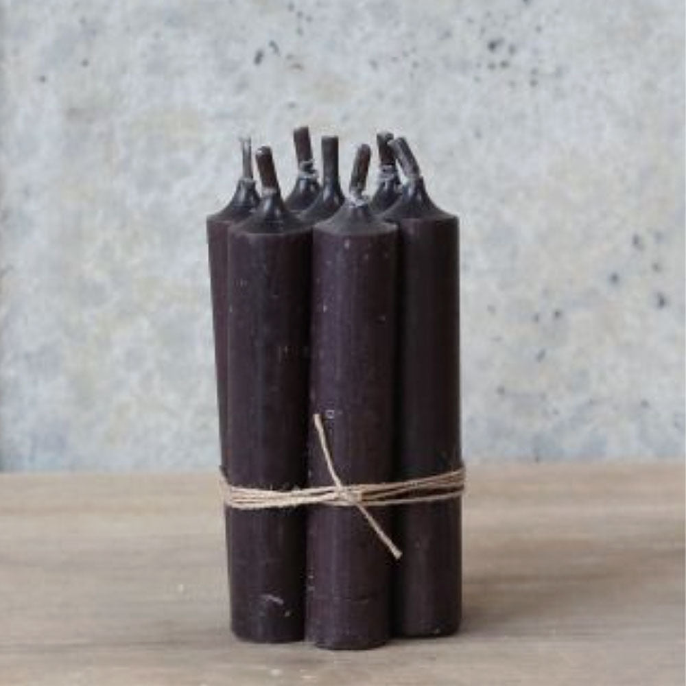 Short Dinner Candle - Coal