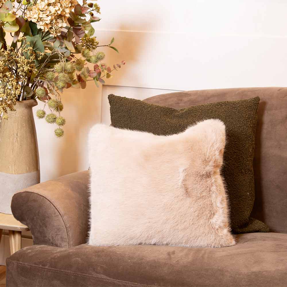 Sloane Mink Faux Fur Cushion