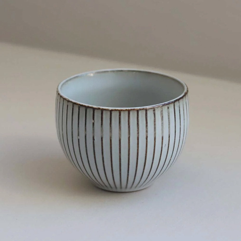 Small Stripy Bowl in Olive