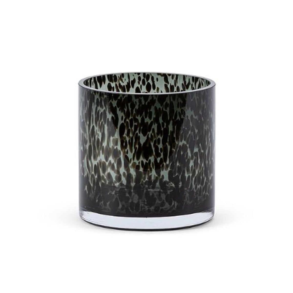 Smoke Spotted Glass Candle Holder - Large