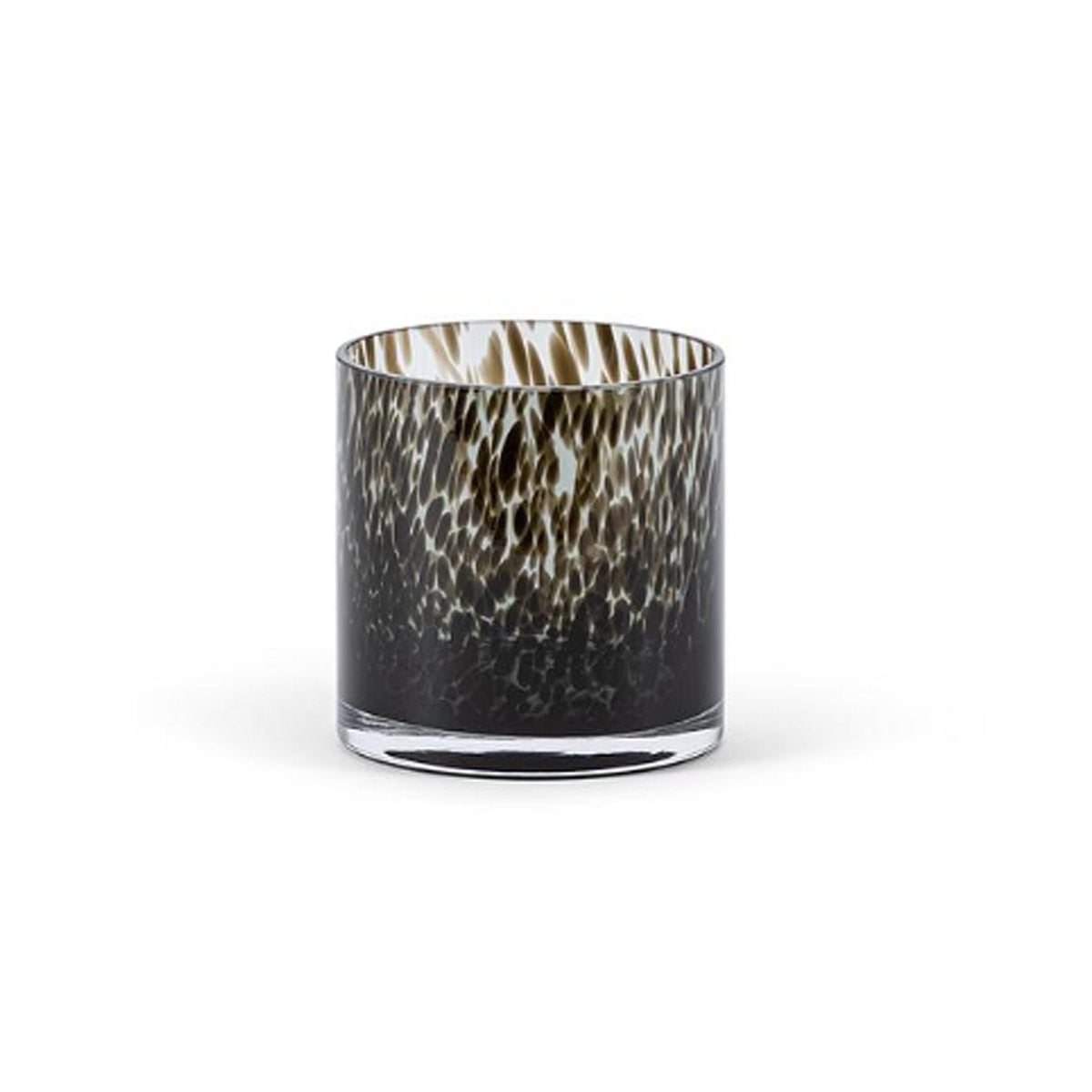 Smoky glass hurricane candle holder - Small