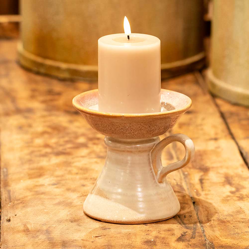 Soreyah Short Rose Stoneware Candle Holder