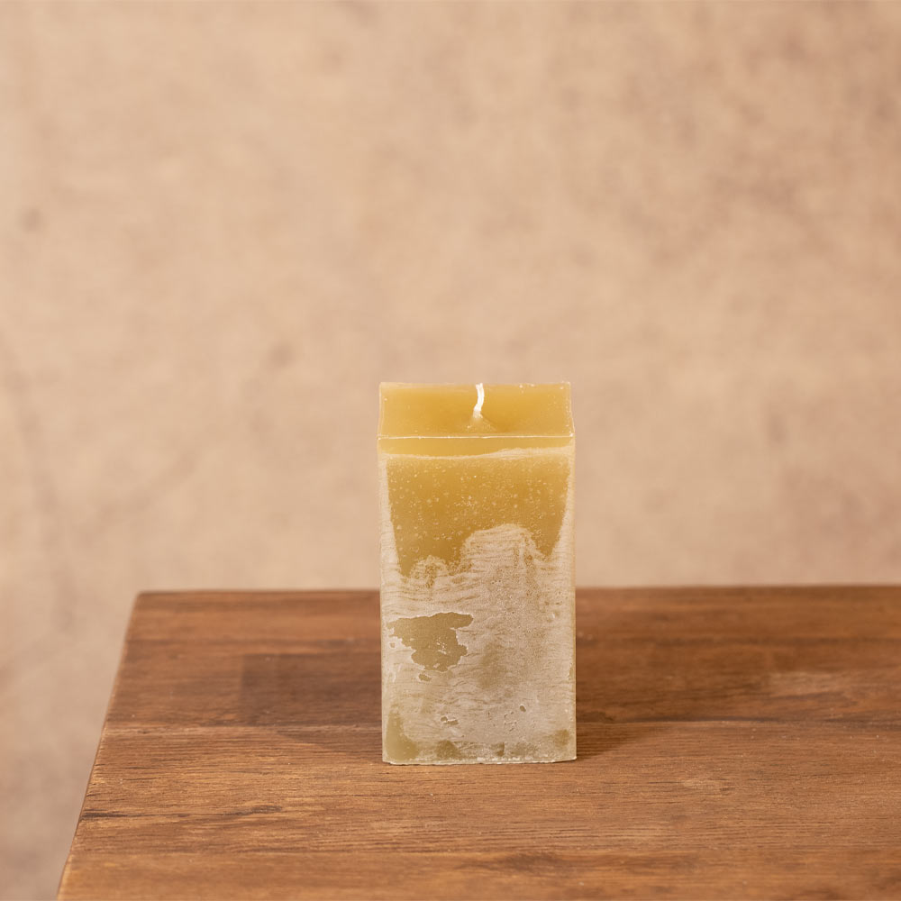 Square Candle - Moss Green