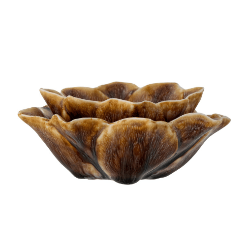 Stoneware Votive Brown