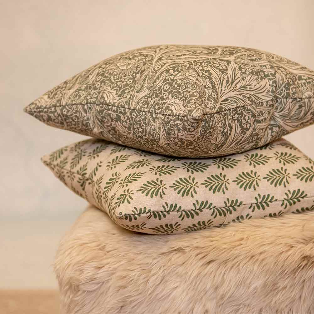 Tanglewood Patterned Cushion - Dark Green