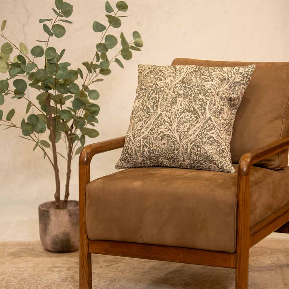 Tanglewood Patterned Cushion - Dark Green