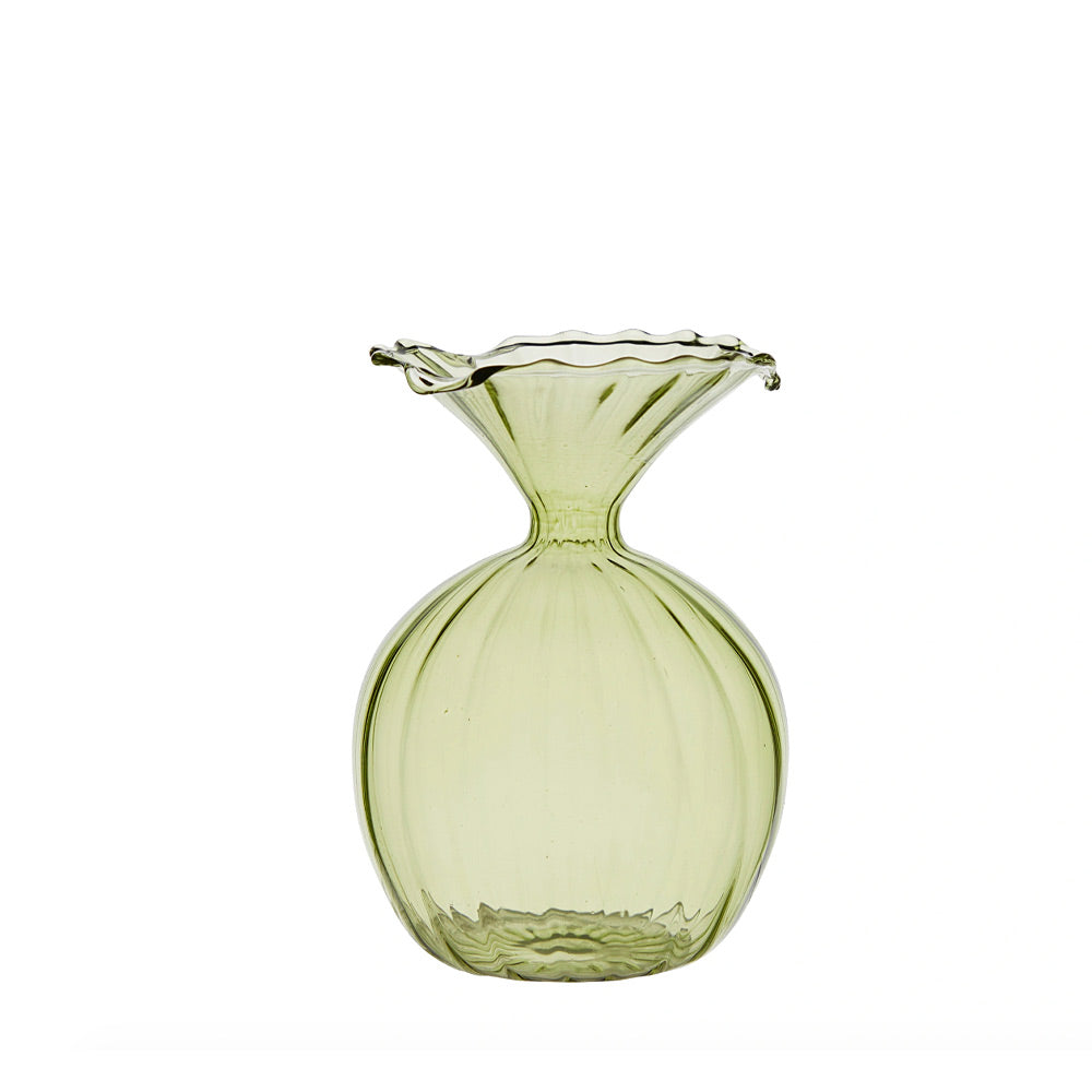 Tea Mini Glass Bud Vase - Green