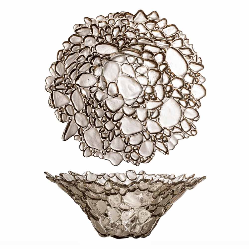 Tinki Natural Textured Glass Bowl