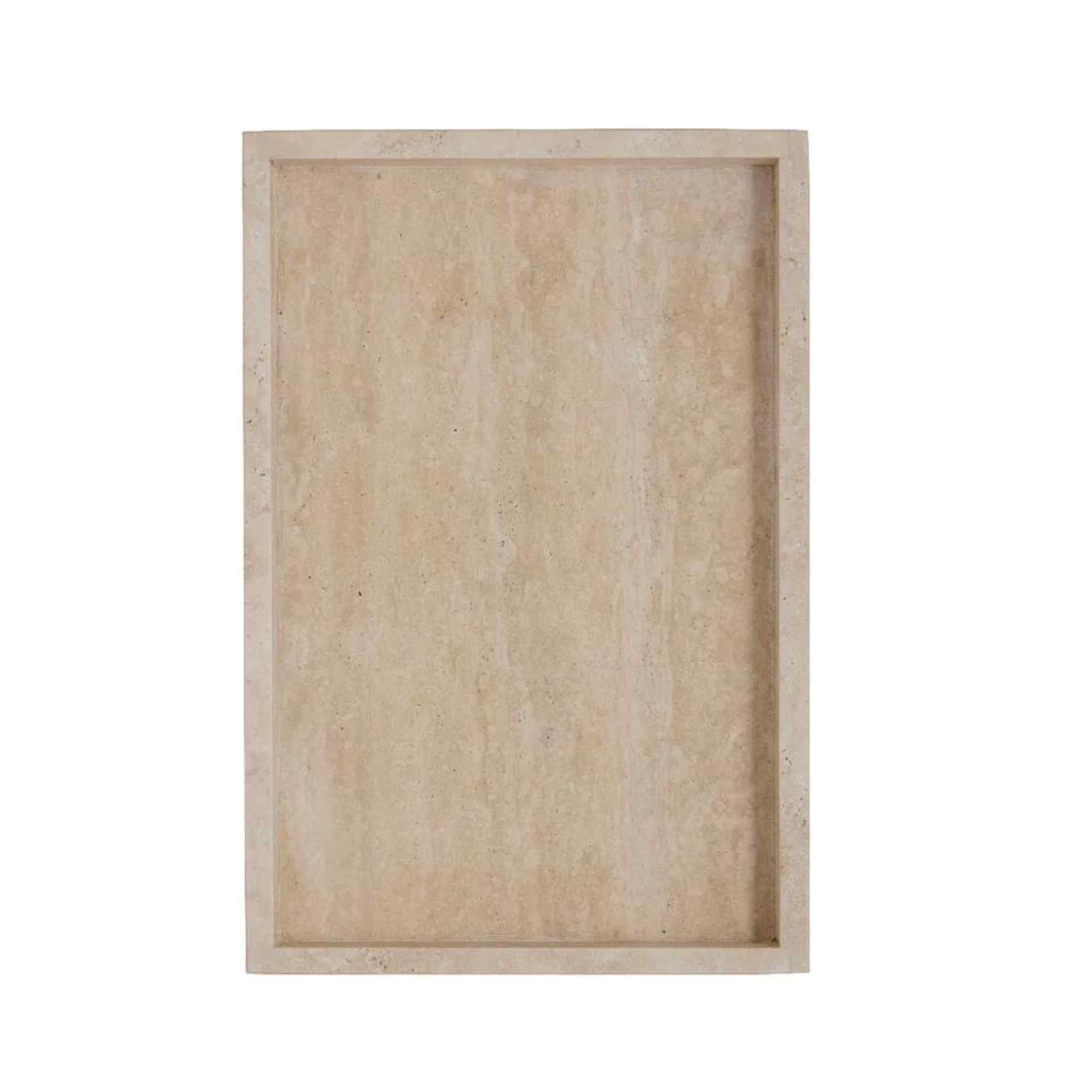 Travina Tray - Marble - Linen