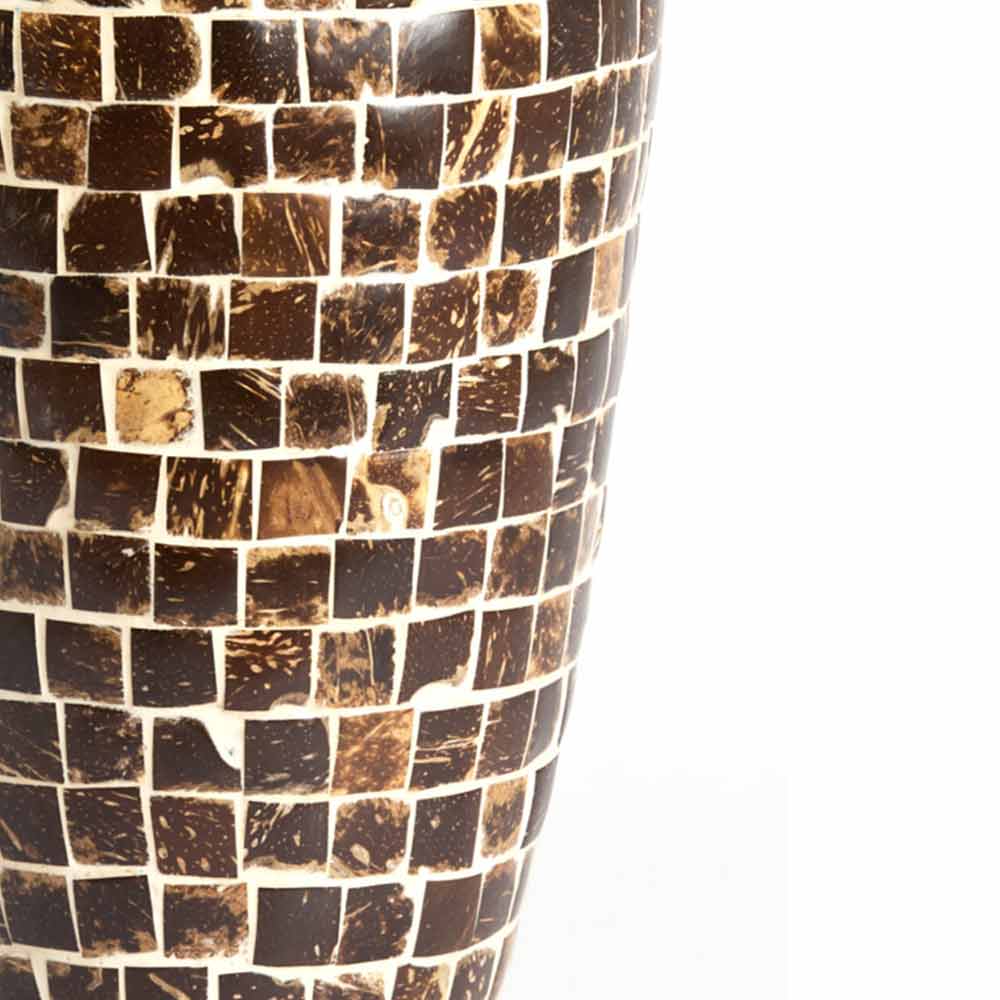 Tudela Tall Vase in Chocolate Brown