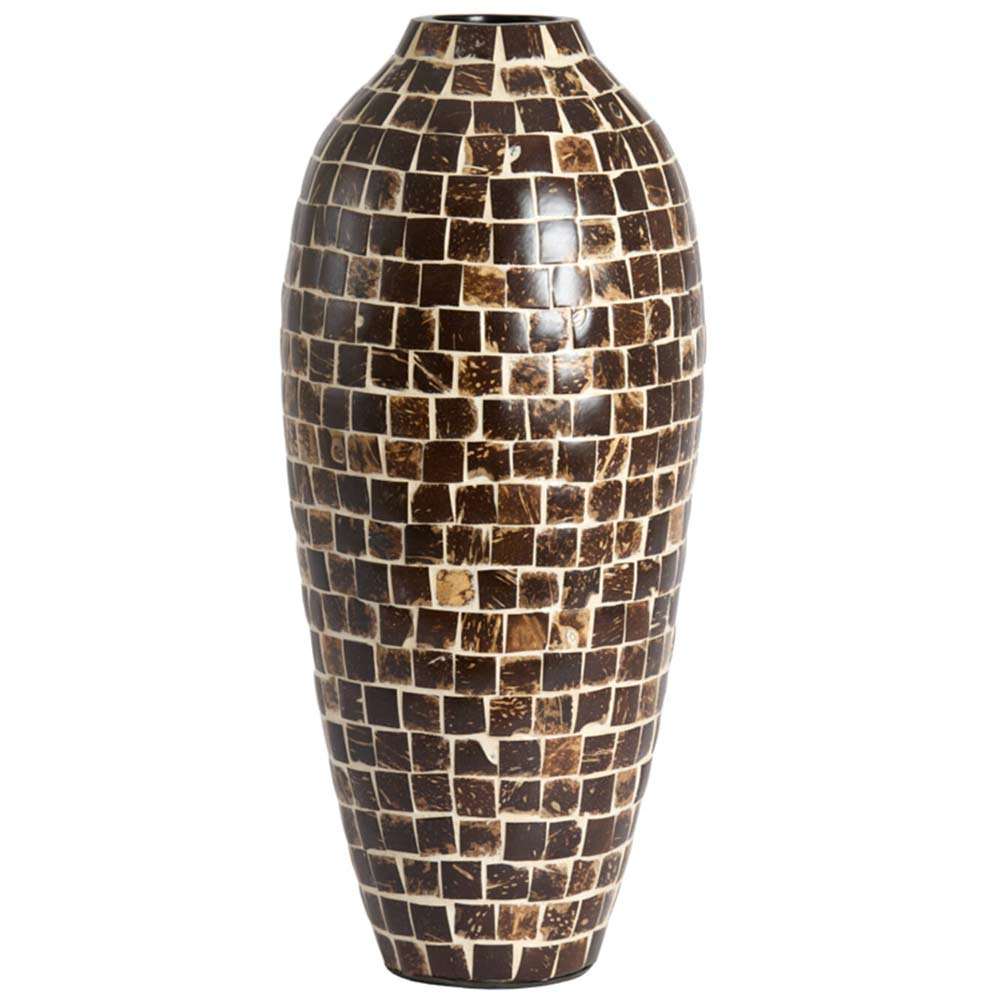 Tudela Tall Vase in Chocolate Brown