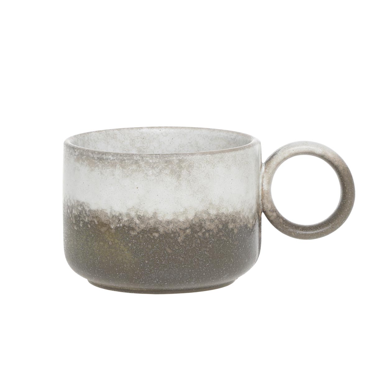 Handcrafted Valence porcelain mug in walnut glaze